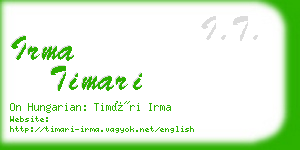 irma timari business card